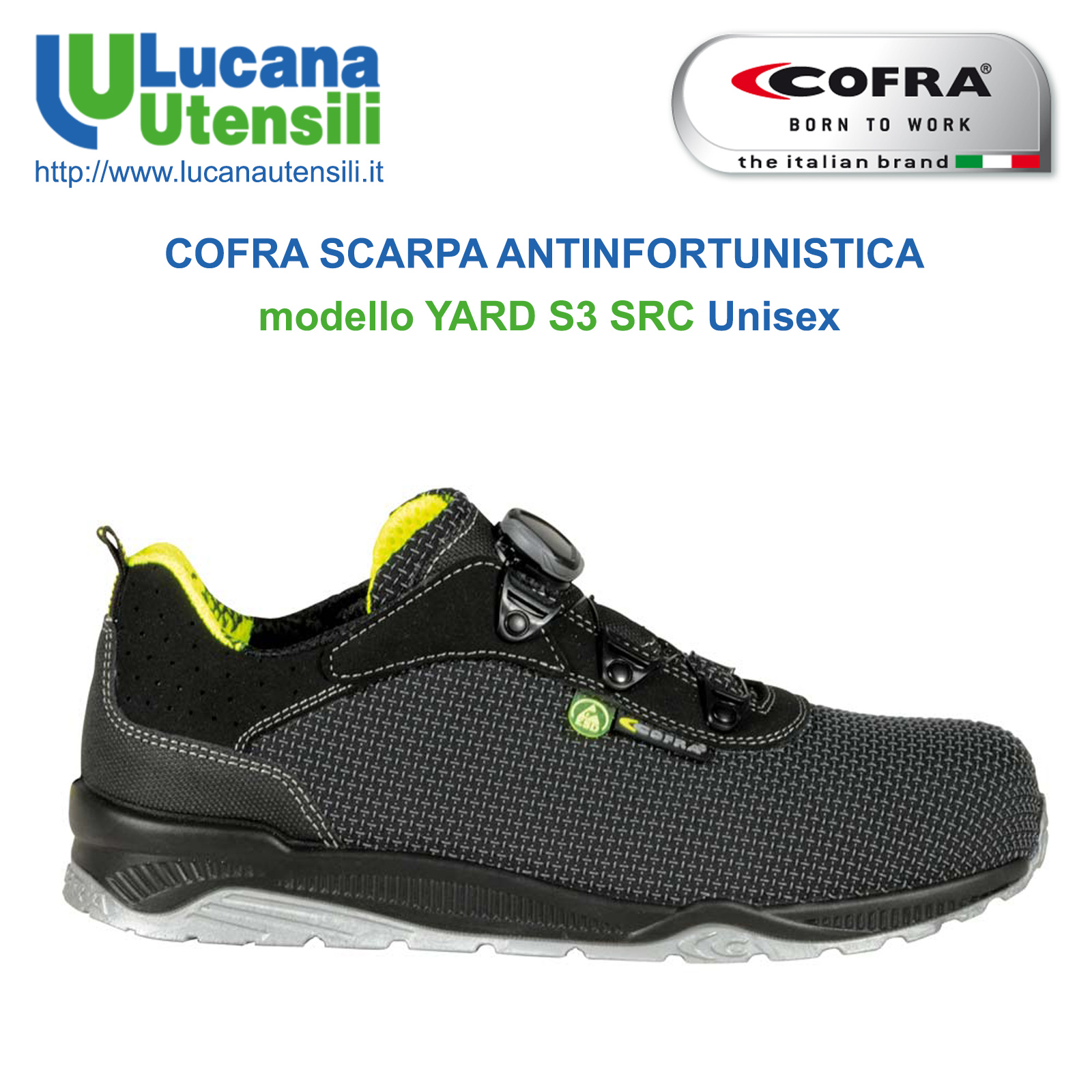 COFRA SCARPA ANTINFORTUNISTICA modello YARD S3 ESD SRC Estiva NEW Unisex  Lavoro – Lucana Utensili s.r.l. – Noleggio e Vendita