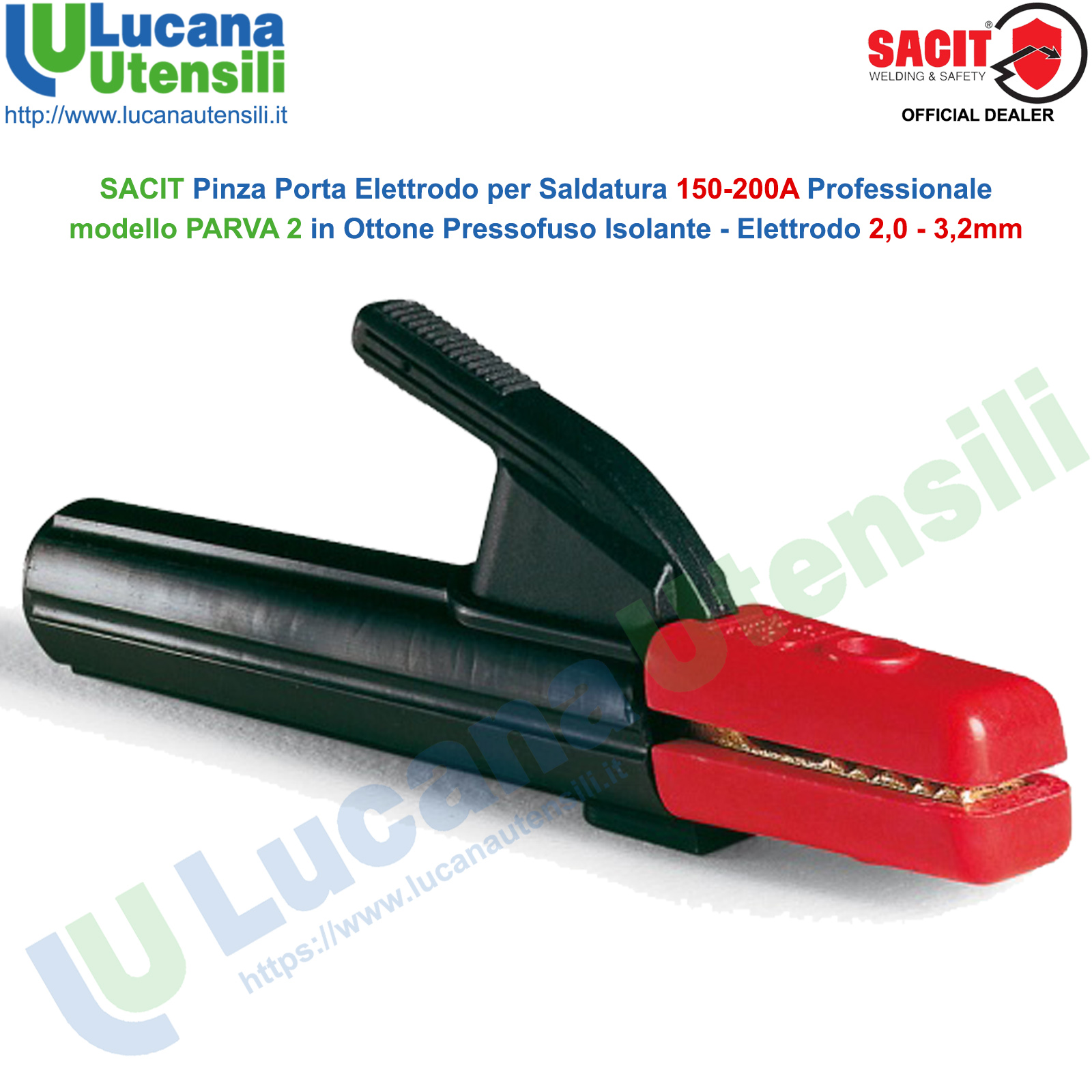 Pinza Porta Elettrodo 200A SACIT Saldatrice MMA 3,2mm Professionale Urania 3 