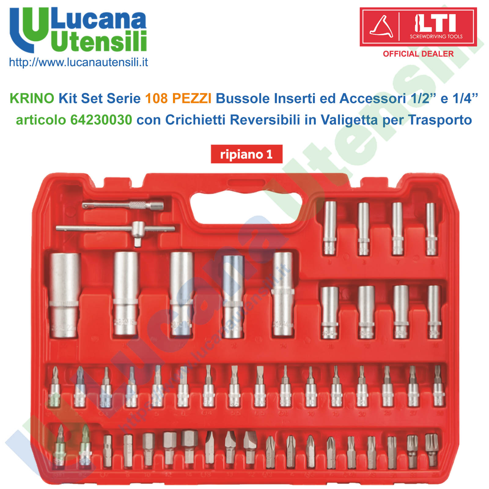 Set kit chiavi a cricchetto bussole valigia utensili 82 pz inserti per officina Bussole inserti 1/4 1/2 