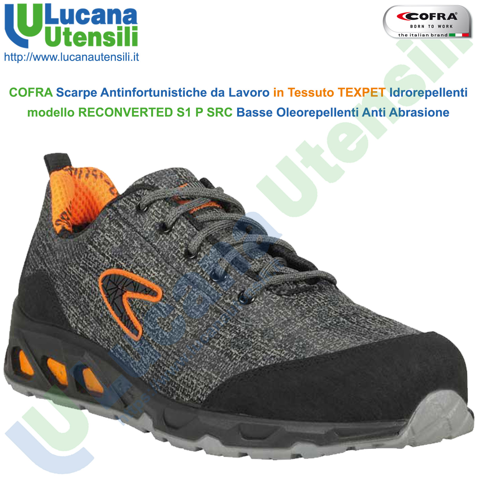 Scarpa antinfortunistica IMOLA S3 SRC calzature COFRA lavoro leggera flessibile 